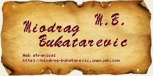 Miodrag Bukatarević vizit kartica
